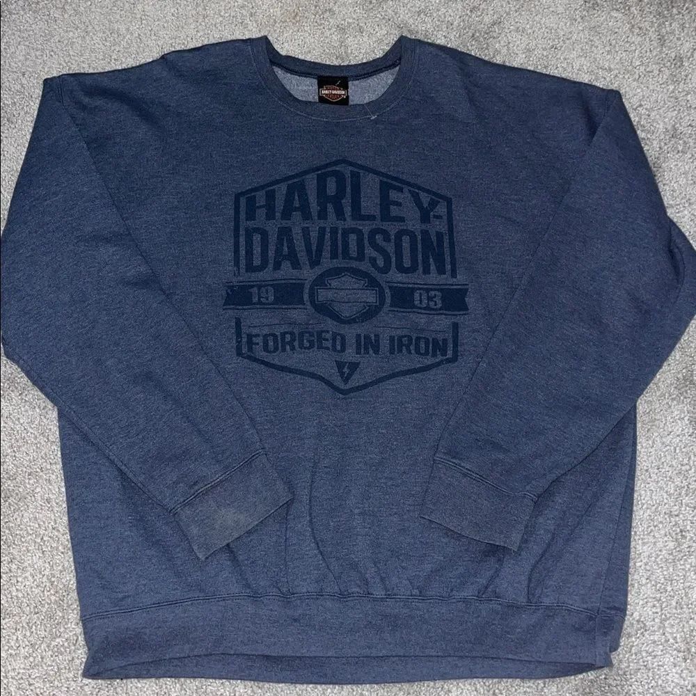 Men’s Blue Harley Davidson motorcycle Louisville Kentucky sweatshirt XXL 1903